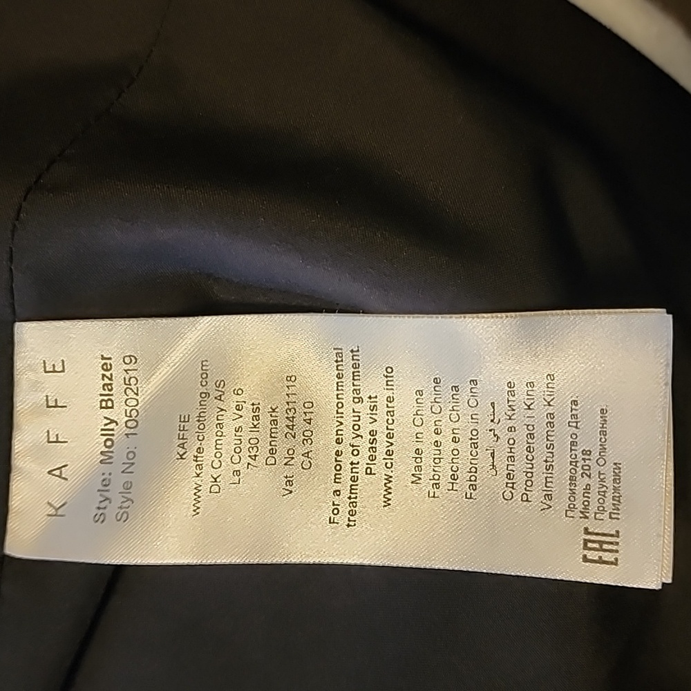 Kaffe - Contemporary Blazer Black - Picture 5 of 5